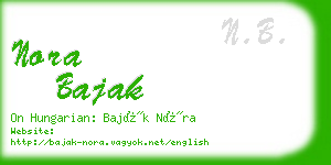 nora bajak business card